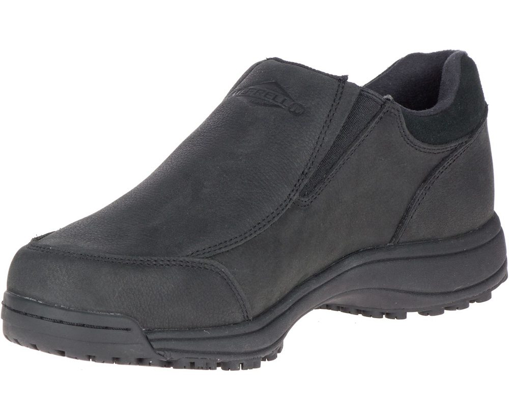 Merrell Slip Ons Black - Sutton Moc AC+ PRO - Mens 79WISXKML